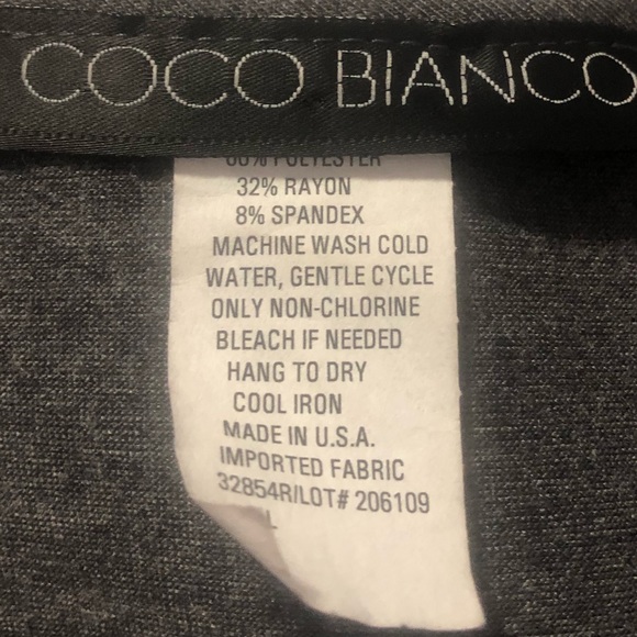 Coco Bianco Gray Women’s Sleeveless Shirt Large - Picture 3 of 4